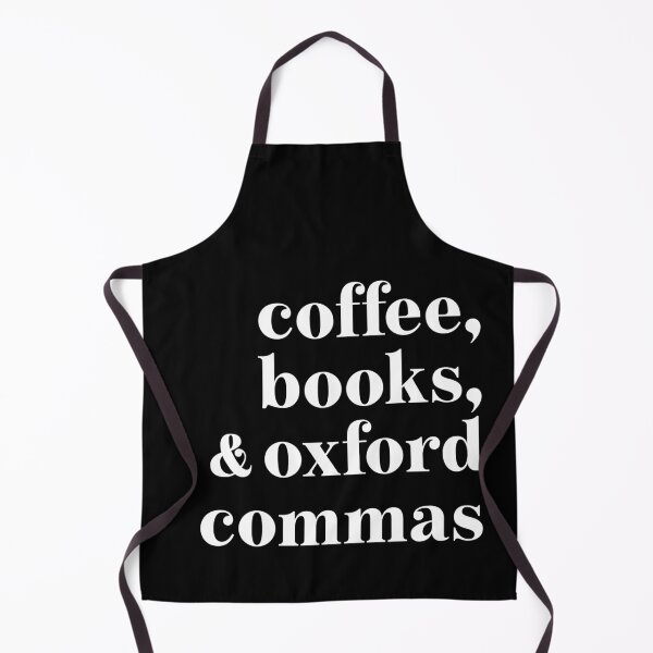 Item preview, Coffee, Books, and Oxford Commas in Black and White designed and sold by neopop.