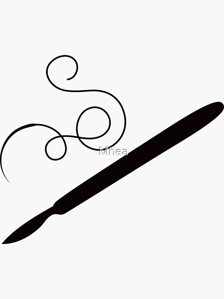 Thumbnail 3 of 3, Sticker, Scalpel and needle sticker - surgical instruments for the doctor designed and sold by Mhea.