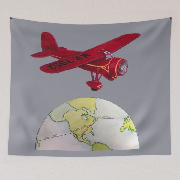 Item preview, Amelia Earhart - Solo Flight Across the Atlantic illustration designed and sold by evanc52.