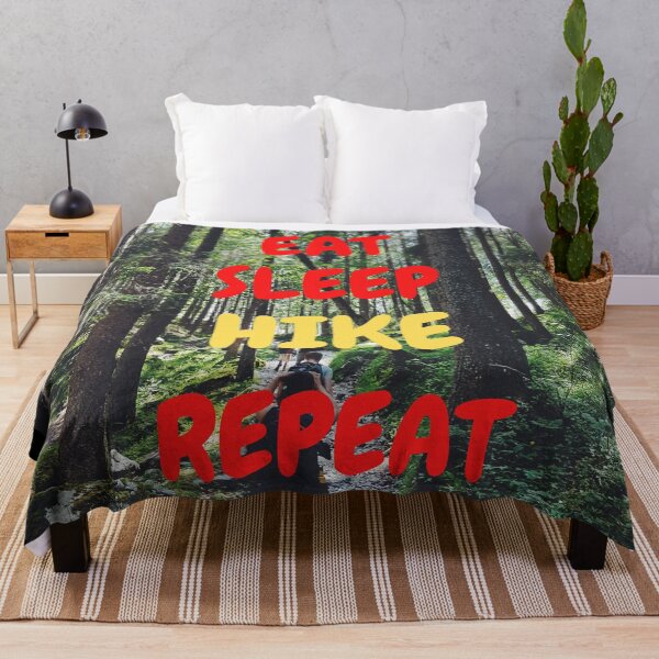 Item preview, Eat Sleep Hike Repeat Woods In Black designed and sold by LuckyKermit.