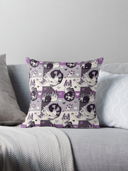 Queer Kitties - Demisexual Throw Pillow