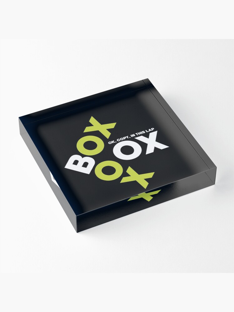 Alternate view of Box Box Box F1 Design Acrylic Block