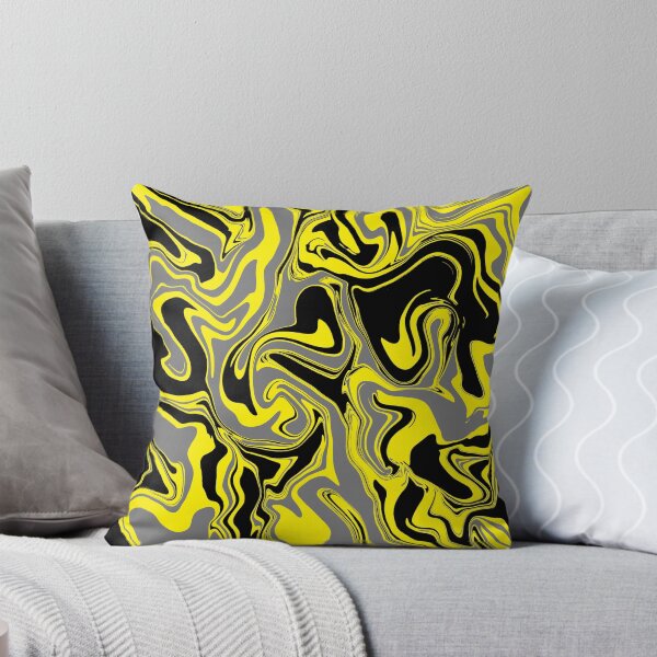 Item preview, Fusión abstracta de mármol gris amarillo y negro designed and sold by WildNClassyFun.