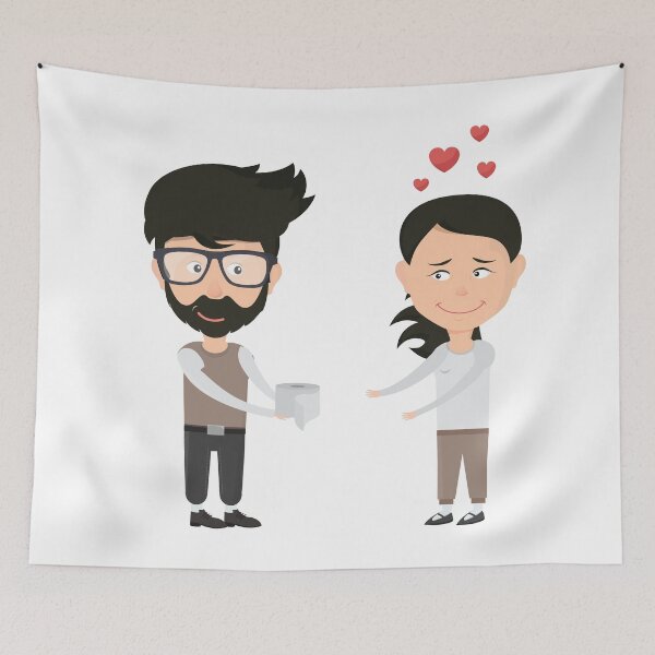 Item preview, Cute Couple - Toilet Paper Present designed and sold by artado.