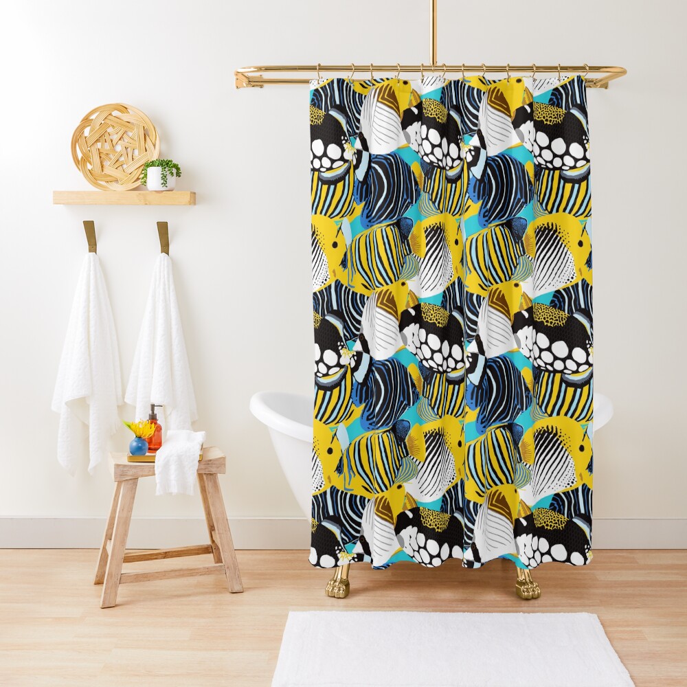 Tropical Fish animal print Shower Curtain