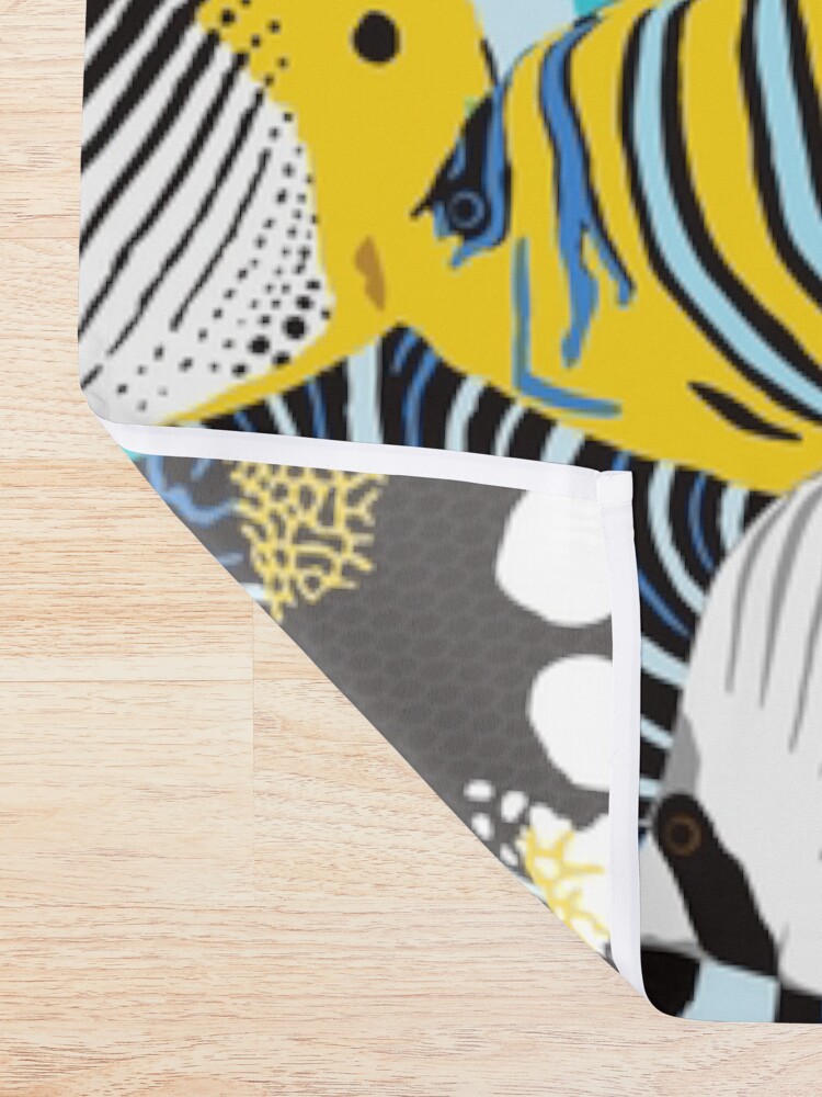 Alternate view of Tropical Fish animal print Shower Curtain
