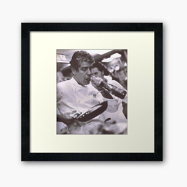 Cook And open Beer - anthony bourdain Framed Art Print