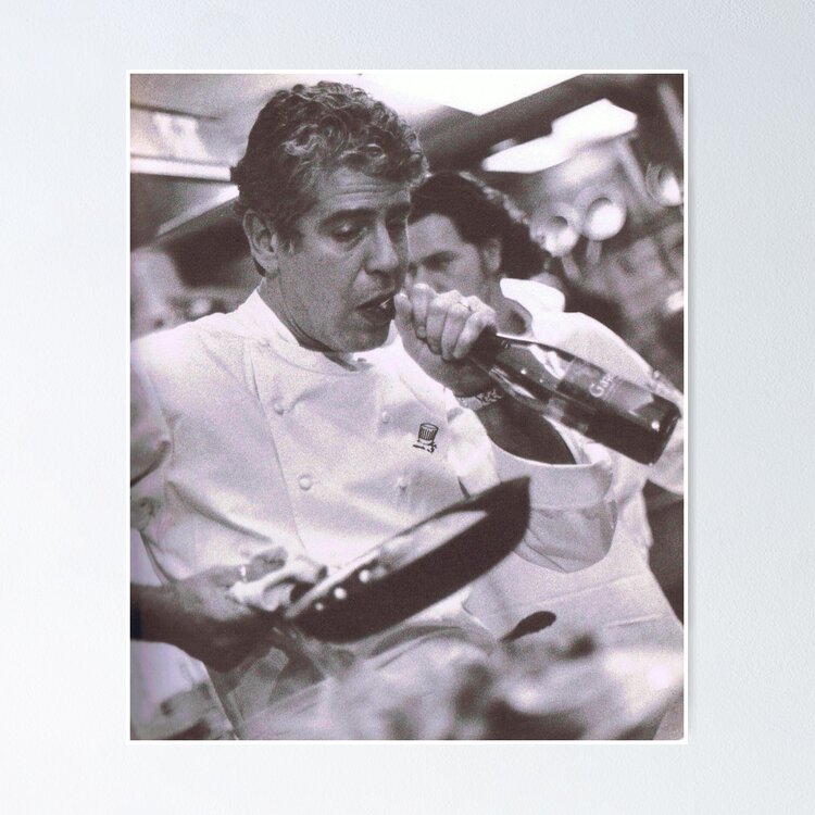 Cook And open Beer - anthony bourdain | Poster