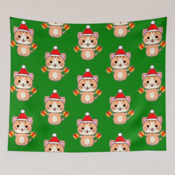 Item preview, Ginger Santa Cat with Yellow Gifts designed and sold by usernamenaijan.