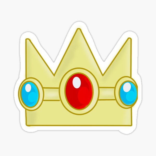 just peachy crown Sticker for Sale by clown-royalty