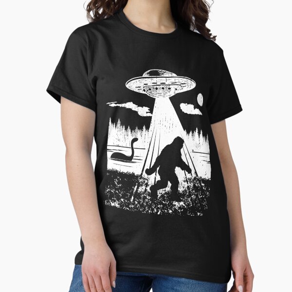 Item preview, Bigfoot UFO Abduction | Sasquatch | Loch Ness Monster designed and sold by Qudkin.