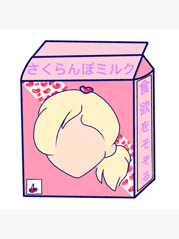 "Cherry Milk" Sticker for Sale by Darkcatjuice Redbubble