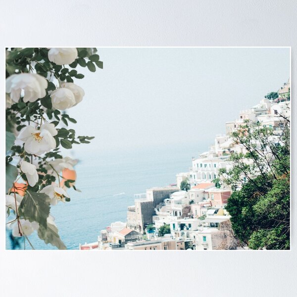 Item preview, Positano landscape with white flower designed and sold by Erika Bartha.