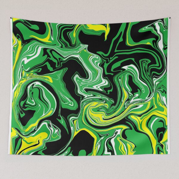 Item preview, Lemon Lime High Contrast Marble Pour designed and sold by WildNClassyFun.