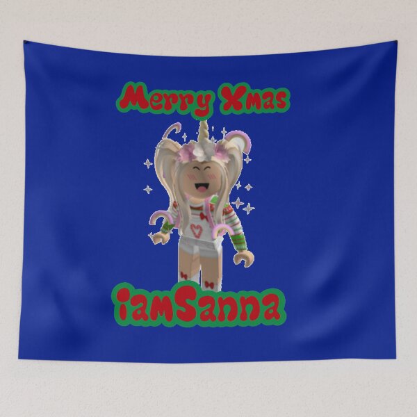 Item preview, iamSanna Loves Unicorns Merry Xmas BLUE designed and sold by Totkisha1.