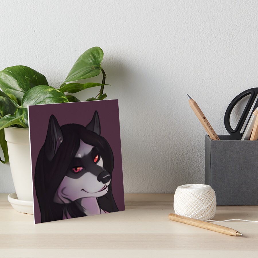 Bandit Wolf Female Fursona Art Board Print for Sale by OBKDesigns