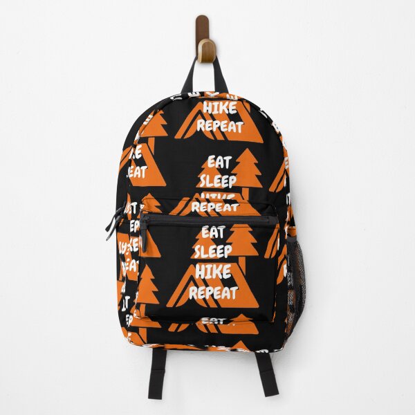 Item preview, Eat Sleep Hike Repeat Mountain Hut In Black designed and sold by LuckyKermit.