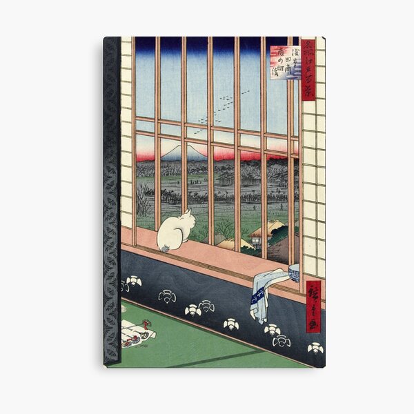 Utagawa Hiroshige Japanese Woodblock Cat Print Canvas Print