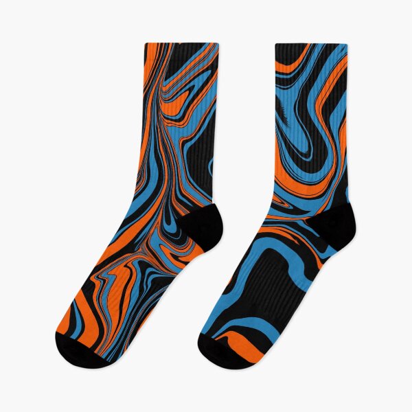 Item preview, Blue Orange and Black Abstract Marble designed and sold by WildNClassyFun.