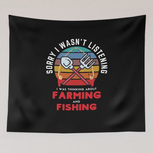 Item preview, Thinking About Farming And Fishing | Retro Farmer Fisher designed and sold by trendo.