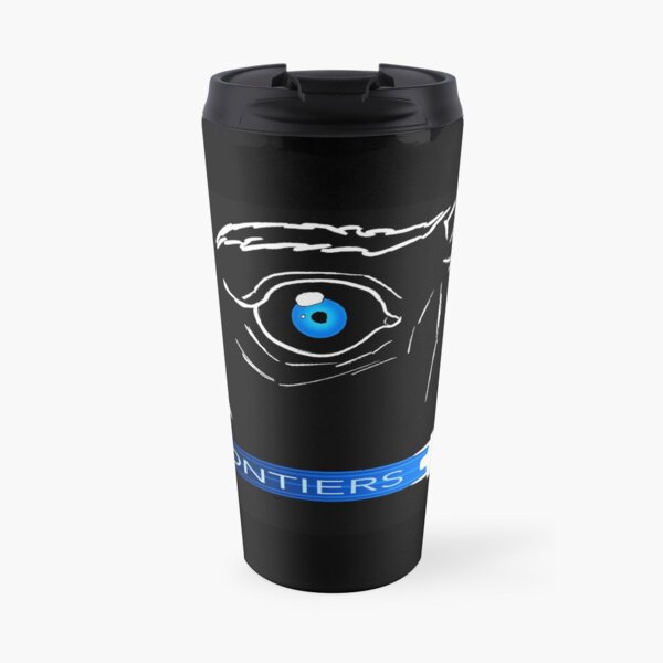 FRONTIERS — LOOKING YOU IN THE EYE Travel Coffee Mug