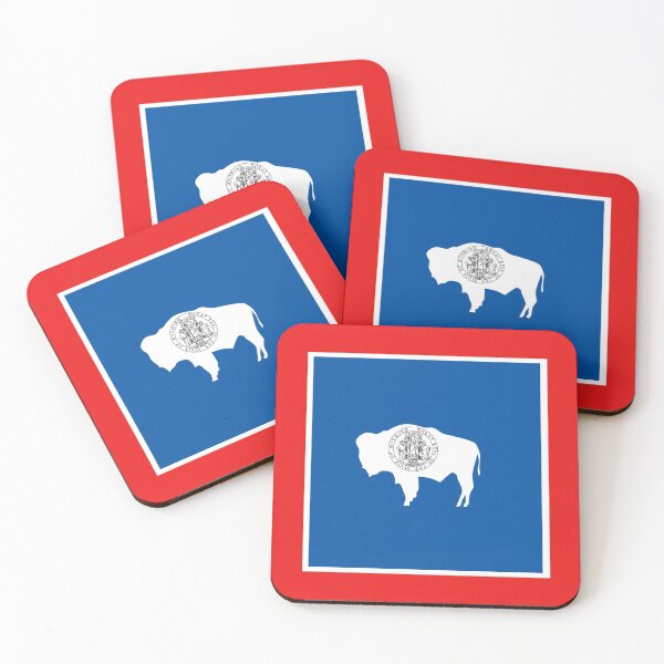 Item preview, Wyoming State Flag WY Flag Buffalo Bison Love Wyoming Gear designed and sold by DynamicDesign.