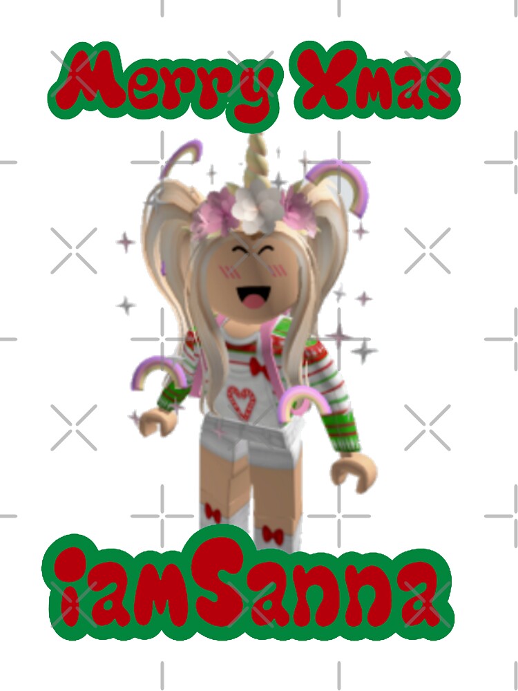 Iamsanna Loves Unicorns Merry Xmas Sky Blue Kids T Shirt By Totkisha1 Redbubble - sanna roblox avatar 2021