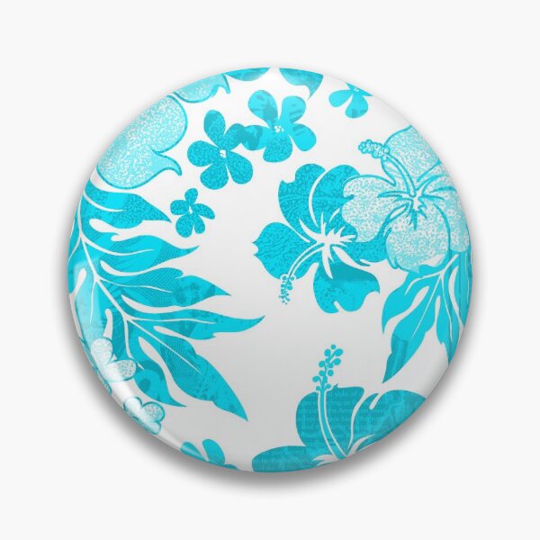 Artikelvorschau, Kona Times Hibiskus Hawaii-Druck - Aqua entworfen und verkauft von DriveIndustries.