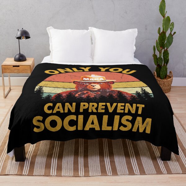 Item preview, Only You Can Prevent Socialism Bear Camping Vintage designed and sold by AwesomeTees1996.
