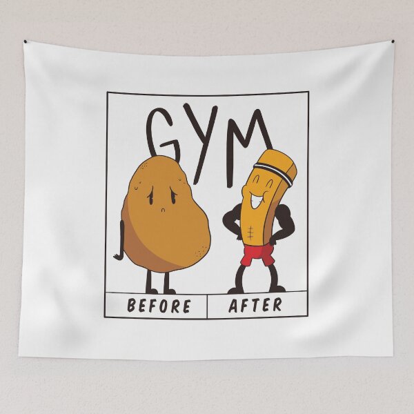 Aperçu de l'œuvre Pommes de terre avant et après la gym créée et vendue par aliisik.