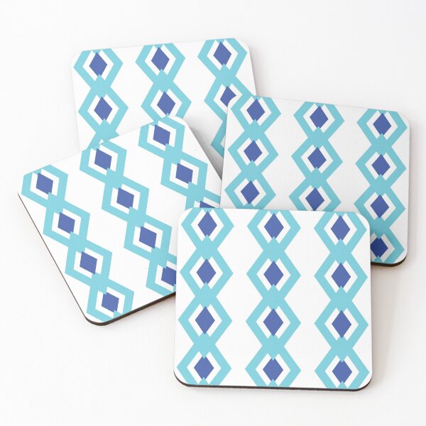 Item preview, Geo Double Diamonds Pattern - Blue designed and sold by galleasstudio.