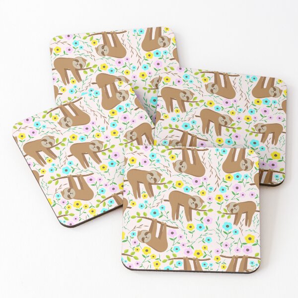 Item preview, Cute Sloth And Flowers Pattern Sloth Lover Lazy Sloth Gear designed and sold by DynamicDesign.
