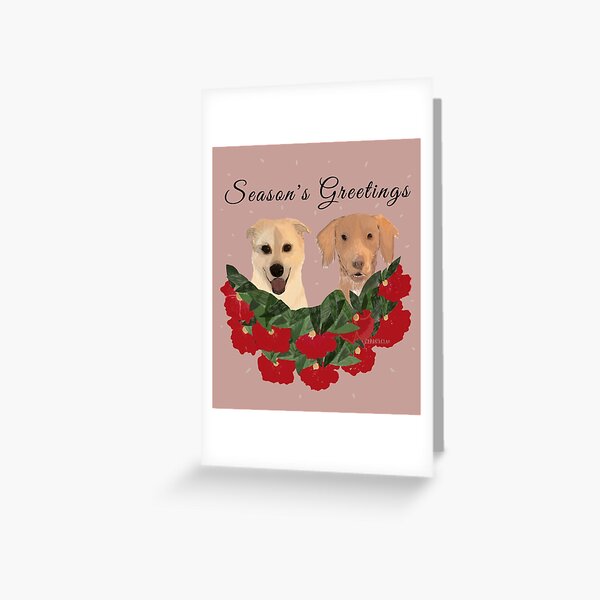 Season's Greetings Dogs Greeting Card