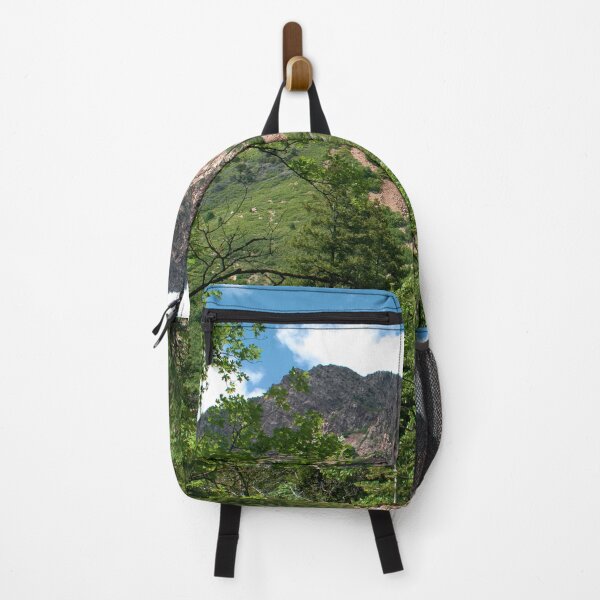 Item preview, Scenic mountain beauty with wild plants, trees, blue skies and clouds designed and sold by Ventures1.