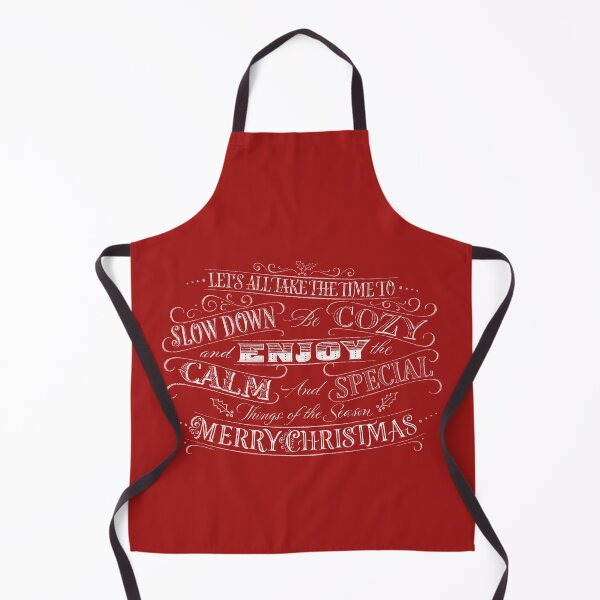 Item preview, Calm + Cozy - Merry Christmas Calligraphy on Red designed and sold by 26-Characters.