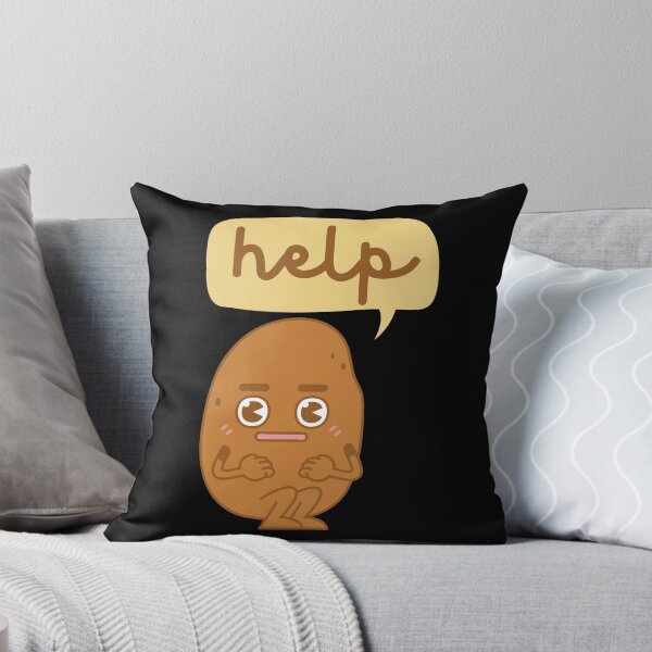 Item preview, Scared potato saying 'help' designed and sold by campfiredesigns.