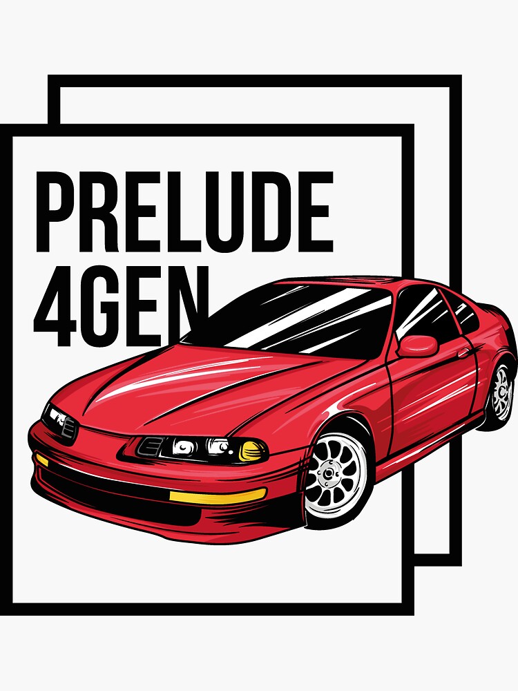 Prelude 4gen print | japanese car | Sticker