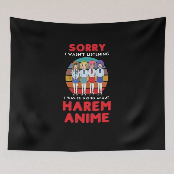 Item preview, Was Thinking About Harem Anime Retro Vintage Girls Lover designed and sold by trendo.