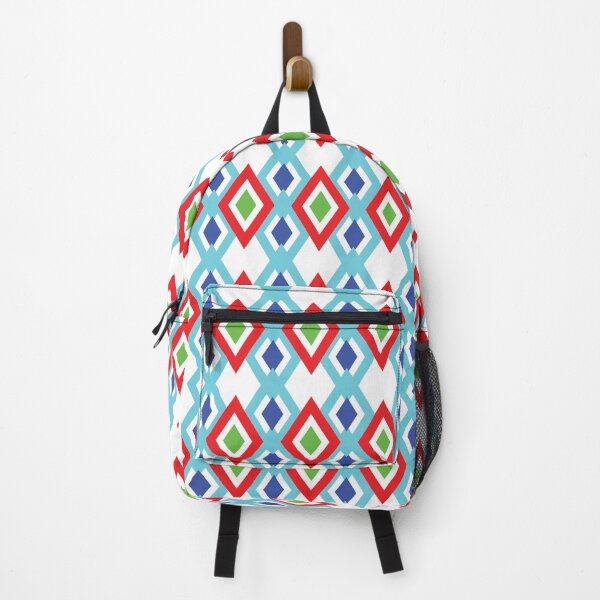 Item preview, Geo Diamonds Pattern - Blue Red Green designed and sold by galleasstudio.