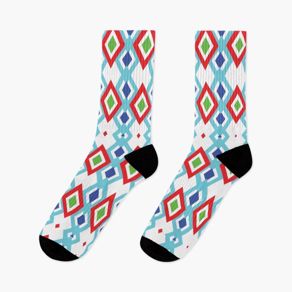 Item preview, Geo Diamonds Pattern - Blue Red Green designed and sold by galleasstudio.