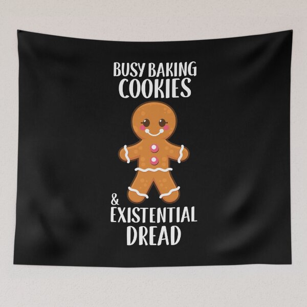 Item preview, Sarcastic Christmas Baking Cookies Existential Dread graphic designed and sold by jakehughes2015.