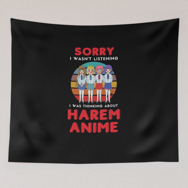 Item preview, Was Thinking About Harem Anime Retro Vintage Girls Lover designed and sold by trendo.