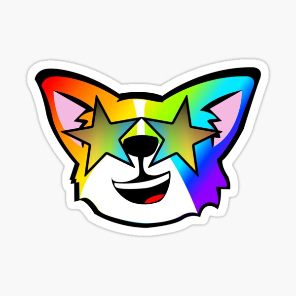 Party Corgi Star Sticker
