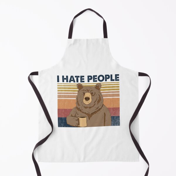 Item preview, I Hate People Funny Bear Drinking Coffee Vintage designed and sold by AwesomeTees1996.