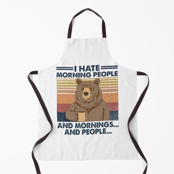 Item preview, I Hate Morning People And Mornings And People Funny Bear Drinking Coffee Vintage designed and sold by AwesomeTees1996.