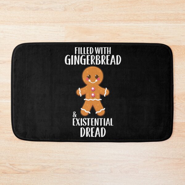 Item preview, Christmas Sarcastic Gingerbread Existential Dread print designed and sold by jakehughes2015.