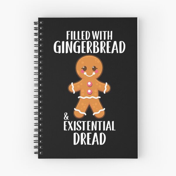 Item preview, Christmas Sarcastic Gingerbread Existential Dread print designed and sold by jakehughes2015.