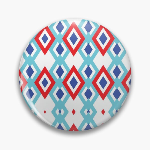 Item preview, Geo Diamonds Pattern - Blue Red designed and sold by galleasstudio.