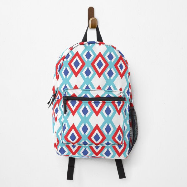 Item preview, Geo Diamonds Pattern - Blue Red designed and sold by galleasstudio.
