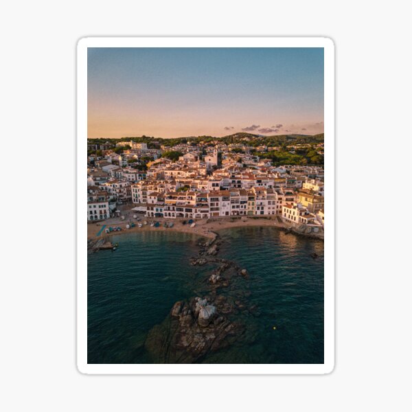 Symmetry of a sunset in Calella de Palafrugell Sticker